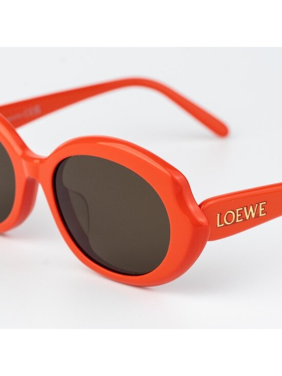 Loewe Women Sunglasses Shiny Orange Brown Oval LW40147F 42E NEW AUTHENTIC main image 9